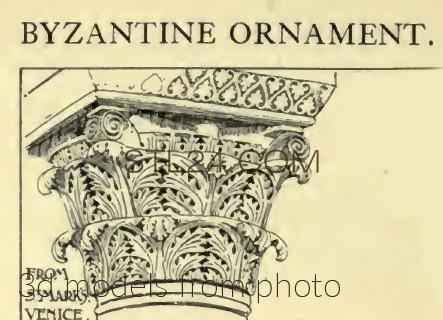 Капители и базы (CHAPITER_0919 -  | 3D model 3DSMAX / OBJ / STL) 3D модель для ЧПУ станка